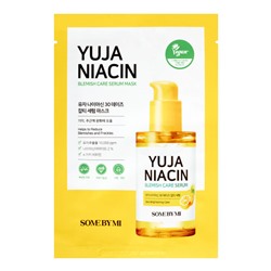 SOME BY MI YUJA NIACIN BLEMISH CARE SERUM MASK Тканевая маска для лица с экстрактом юдзу 25г