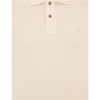 Bej Slim Fit Polo Yaka Basic Tişört