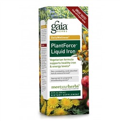 Gaia Herbs, Железо в жидкой форме PlantForce, 8,5 жидких унций (250 мл)