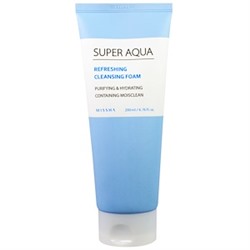 Missha, Super Aqua, освежающая, очищающая пенка, 6.76 жид.унции(200 мл)