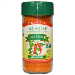 Frontier Natural Products, Молотый органический кайенский перец, 48 г