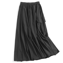 Лёгкая юбка-карго длина макси с одним накладным карманом