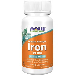 Now Foods Iron 36 mg Double Strength Железо двойной силы 36 мг капсулы массой 450 мг 90 шт