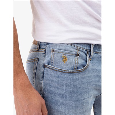 5 POCKET SLIM STRAIGHT FIT JEANS WITH SOFT ELASTIC