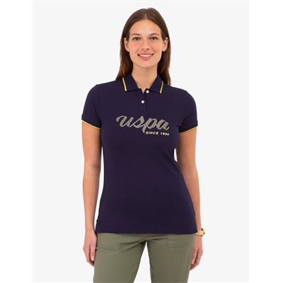 LUREX SCRIPT TIPPED POLO SHIRT