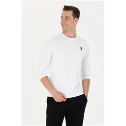 Erkek Beyaz Basic Sweatshirt