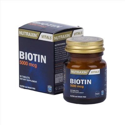 Биотин для волос Нутраксин, 30 таблеток, Biotin Nutraxin