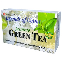 Uncle Lee's Tea, Легенды Китая, зеленый чай, с жасмином, 100 пакетиков, 5,64 унции (160 г)