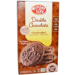 Enjoy Life Foods, Хрустящее печенье ручной работы, двойной шоколад, 6,3 унции (179 г)
