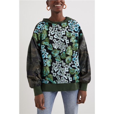 Sudadera flores oversize