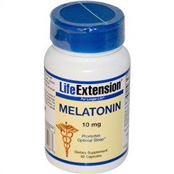 Life Extension, Мелатонин, 10 мг, 60 капсул