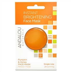 Andalou Naturals, Моментально освежающая маска для лица, тыква и мед, 8 г (28 oz)