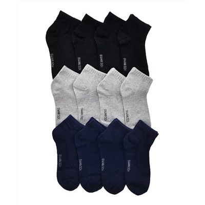 Navy & Gray 12-Pair Cotton Low-Cut Trainer Sock Set