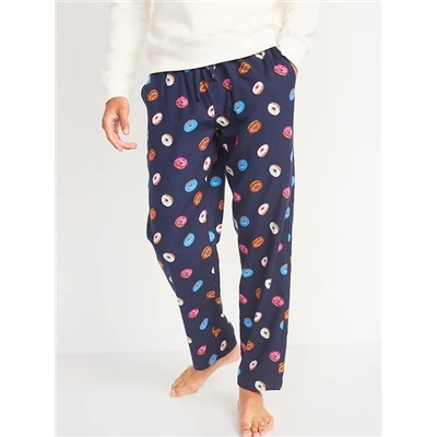 Printed Flannel Pajama Pants for Men