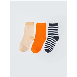 Çizgili Kız Çocuk Soket Çorap 3'lü, LCW ECO                                            
                                            Çizgili Kız Çocuk Soket Çorap 3'lü