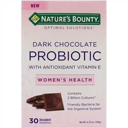 Nature's Bounty, Dark Chocolate Probiotic, 30 Decadent Chocolate Pieces