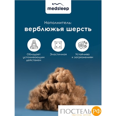 MedSleep SONORA Стеганый Hаматрасник 160х200, 1пр, хлопок/шерсть/микровол.; 200 гр/м2