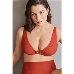 Top bikini halter arandela naranja