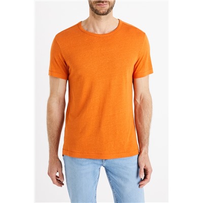 Camiseta de lino - Naranja