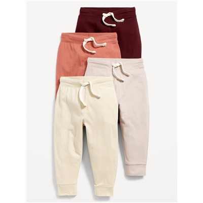 Unisex Jersey-Knit Jogger Pants 4-Pack for Toddler