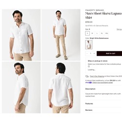 Мужские лёгкие дышащие рубашки Fahert*y Цена на официальном сайте 158$