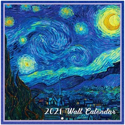 2021 Wall Calendar - 12 Month Monthly Wall Calendar, Jan. - Dec. 2021, 12" x 24" (Open), Unruled Blocks with Thick Paper