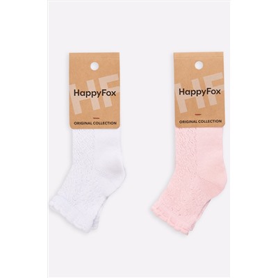Носки для девочки ажурные 2 пары Happy Fox