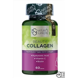 Natures Supreme Beauty Collagen Hyaluronic Acid Biotin C Vitamini Içeren Kolajen 60 Tablet 13778