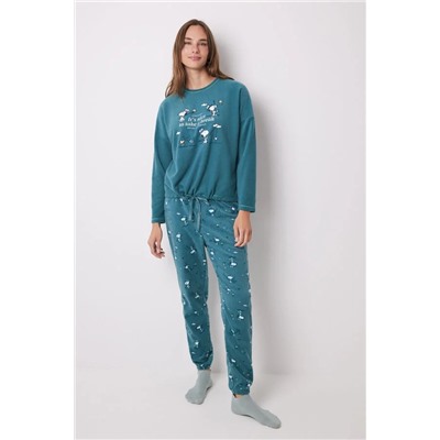 Pijama largo polar suave Snoopy