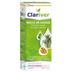 Clariver Maux de Gorge - Arôme Menthe - Spray 30ml