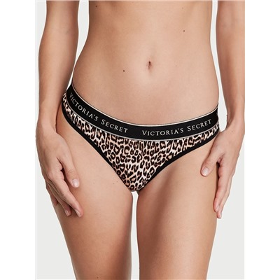 COTTON Logo Cotton Thong Panty