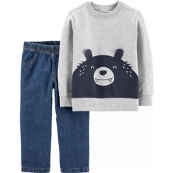 Carter's | Baby 2-Piece Bear Pullover & Denim Pant Set
