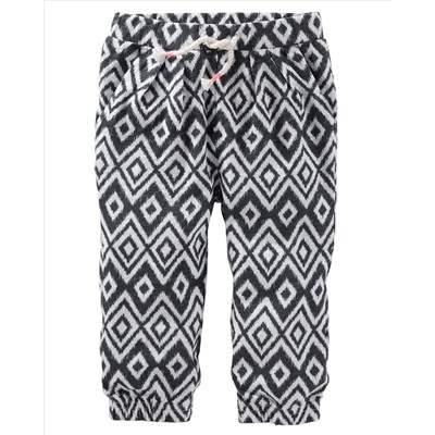 Pull-On Ikat Print Pants