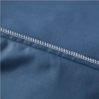 Комплект постельного белья Однотонный Сатин Вышивка на резинке CHR052