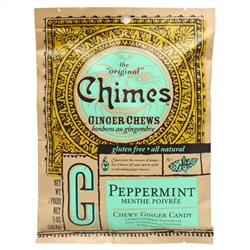 Chimes, Ginger Chews, Peppermint, 5 oz.