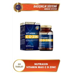 Nutraxin Vitamin Max C-D-Zinc 60 Tablet - 8680512629849