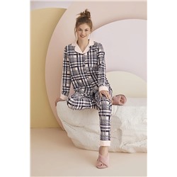 Sevim 14155 Bayan Düğmeli Pijama Takım