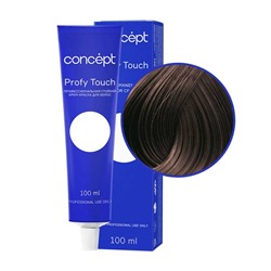 Профессиональный крем-краситель для волос Concept Profy Touch 4.77 Глубокий тёмно-коричневый, 100 мл