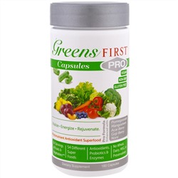 Greens First, Суперпища с фитонутриентами и антиоксидантами PRO, 180 капсул