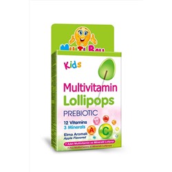 Multiball Kids Multivitamin Lollipop + Prebıotıc Kids012