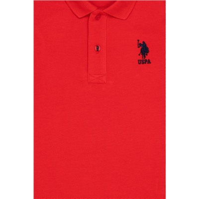 Erkek Çocuk Kırmızı Basic Polo Yaka T-Shirt
