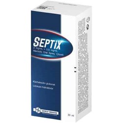 SEPTIX 2 mg/ml + 0.5 mg/ml mentonlü oral sprey çözelti (30 ml)