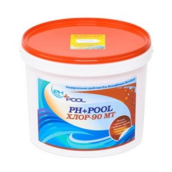PH+Pool 90МТ Многофункциональные таблетки хлора 3в1 по 200гр 5кг