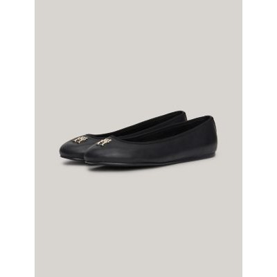 TH Logo Leather Ballet Flat