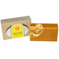 Sunfeather Soaps, Кусковое мыло с медом, козьим молоком и клевером, 121 г (4,3 унции)