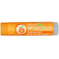 Alba Un-Petroleum, Botanica, растительное средство для губ, мандарин, SPF 18, бальзам для губ, 0,15 унции (4.2 г)