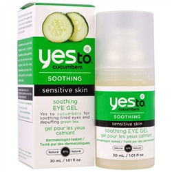 Yes to, Soothing, Sensitive Skin Soothing Eye Gel, Cucumbers, 1.01 oz (30 ml)