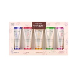 TENZERO FLOWER SHOWER HAND &amp; NAIL CREAM 5 SET Набор: Крем для рук и ногтей с ароматом лаванды, Крем для рук и ногтей с ароматом розы, Крем для рук и ногтей с ароматом ромашки, Крем для рук и ногтей с ароматом лилии, Крем для рук и ногтей с ароматом цветущей вишни 5шт*50мл