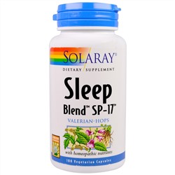 Solaray, Sleep Blend SP-17, Valerian-Hops, 100 Veggie Caps