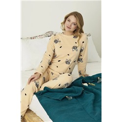 Siyah İnci Polar Pijama Takım 22278647